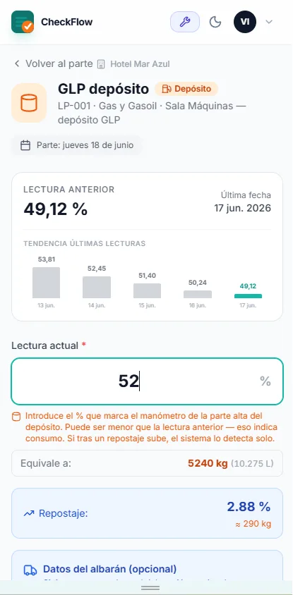 Captura de contador en el móvil